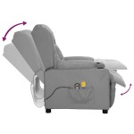vidaXL Fotoliu de masaj electric, gri, piele ecologică vidaXL Fotoliu de masaj electric, gri, piele ecologică