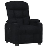 vidaXL Fotoliu rabatabil electric, negru, material textil