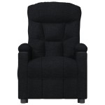 vidaXL Fotoliu rabatabil electric, negru, material textil