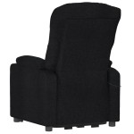 vidaXL Fotoliu rabatabil electric, negru, material textil