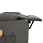 vidaXL Fotoliu de masaj electric rabatabil, gri închis, textil vidaXL Fotoliu de masaj electric rabatabil, gri închis, textil