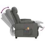 vidaXL Fotoliu de masaj electric rabatabil, gri închis, textil vidaXL Fotoliu de masaj electric rabatabil, gri închis, textil