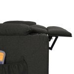 vidaXL Fotoliu de masaj electric rabatabil, negru, textil
