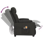 vidaXL Fotoliu de masaj electric rabatabil, negru, textil