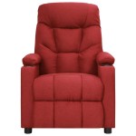 vidaXL Fotoliu de masaj electric rabatabil, roșu vin, textil vidaXL Fotoliu de masaj electric rabatabil, roșu vin, textil