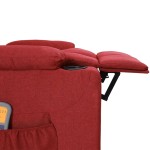 vidaXL Fotoliu de masaj electric rabatabil, roșu vin, textil vidaXL Fotoliu de masaj electric rabatabil, roșu vin, textil