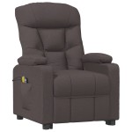 vidaXL Fotoliu de masaj electric, maro închis, material textil vidaXL Fotoliu de masaj electric, maro închis, material textil