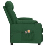 vidaXL Fotoliu de masaj electric, verde închis, material textil vidaXL Fotoliu de masaj electric, verde închis, material textil