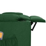 vidaXL Fotoliu de masaj electric, verde închis, material textil vidaXL Fotoliu de masaj electric, verde închis, material textil