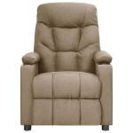 vidaXL Fotoliu de masaj electric rabatabil, gri taupe, textil vidaXL Fotoliu de masaj electric rabatabil, gri taupe, textil