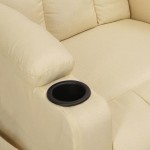 vidaXL Fotoliu de masaj electric rabatabil, crem, textil vidaXL Fotoliu de masaj electric rabatabil, crem, textil