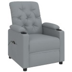 vidaXL Fotoliu rabatabil electric, gri deschis, textil