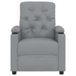 vidaXL Fotoliu rabatabil electric, gri deschis, textil