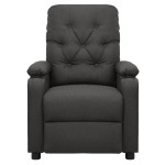 vidaXL Fotoliu rabatabil electric, gri închis, material textil