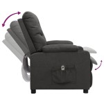 vidaXL Fotoliu rabatabil electric, gri închis, material textil