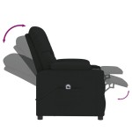 vidaXL Fotoliu rabatabil electric, negru, material textil
