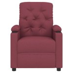 vidaXL Fotoliu rabatabil electric, roșu vin, material textil