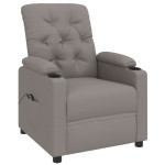 vidaXL Fotoliu rabatabil electric, gri taupe, material textil