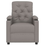 vidaXL Fotoliu rabatabil electric, gri taupe, material textil
