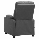 vidaXL Fotoliu de masaj electric rabatabil, gri deschis, textil vidaXL Fotoliu de masaj electric rabatabil, gri deschis, textil
