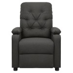 vidaXL Fotoliu de masaj electric rabatabil, gri închis, textil vidaXL Fotoliu de masaj electric rabatabil, gri închis, textil