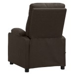 vidaXL Fotoliu de masaj electric, maro închis, material textil vidaXL Fotoliu de masaj electric, maro închis, material textil
