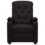 vidaXL Fotoliu rabatabil electric, negru, piele ecologică