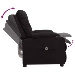 vidaXL Fotoliu rabatabil electric, negru, piele ecologică