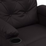 vidaXL Fotoliu rabatabil electric, negru, piele ecologică
