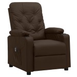 vidaXL Fotoliu rabatabil electric, maro, piele ecologică