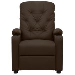 vidaXL Fotoliu rabatabil electric, maro, piele ecologică