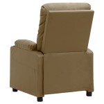 vidaXL Fotoliu rabatabil electric, cappuccino, piele ecologică