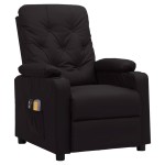 vidaXL Fotoliu de masaj electric, negru, piele ecologică
