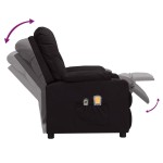 vidaXL Fotoliu de masaj electric, negru, piele ecologică