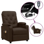 vidaXL Fotoliu de masaj electric, maro, piele ecologică vidaXL Fotoliu de masaj electric, maro, piele ecologică
