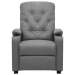 vidaXL Fotoliu de masaj electric, gri, piele ecologică vidaXL Fotoliu de masaj electric, gri, piele ecologică