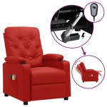 vidaXL Fotoliu de masaj electric, roșu vin, piele ecologică vidaXL Fotoliu de masaj electric, roșu vin, piele ecologică