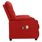 vidaXL Fotoliu de masaj electric, roșu vin, piele ecologică vidaXL Fotoliu de masaj electric, roșu vin, piele ecologică