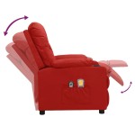 vidaXL Fotoliu de masaj electric, roșu vin, piele ecologică vidaXL Fotoliu de masaj electric, roșu vin, piele ecologică