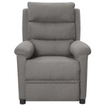 vidaXL Fotoliu rabatabil electric, gri deschis, textil