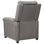 vidaXL Fotoliu rabatabil electric, gri deschis, textil