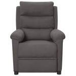 vidaXL Fotoliu rabatabil electric, gri închis, material textil