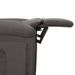 vidaXL Fotoliu rabatabil electric, gri închis, material textil