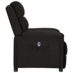 vidaXL Fotoliu rabatabil electric, negru, material textil