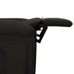 vidaXL Fotoliu rabatabil electric, negru, material textil
