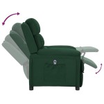 vidaXL Fotoliu rabatabil electric, verde închis, material textil vidaXL Fotoliu rabatabil electric, verde închis, material textil