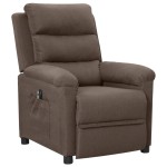 vidaXL Fotoliu rabatabil electric, gri taupe, material textil