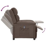vidaXL Fotoliu rabatabil electric, gri taupe, material textil