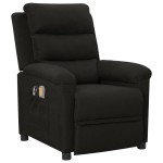 vidaXL Fotoliu de masaj electric rabatabil, negru, textil vidaXL Fotoliu de masaj electric rabatabil, negru, textil