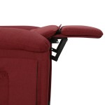 vidaXL Fotoliu de masaj electric rabatabil, roșu vin, textil vidaXL Fotoliu de masaj electric rabatabil, roșu vin, textil